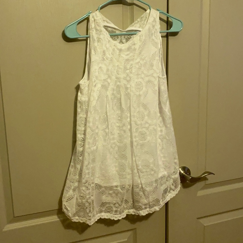 White lace blouse